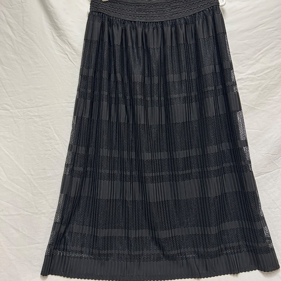 Long Maxi Black Detailed Skirt - Picture 1 of 6